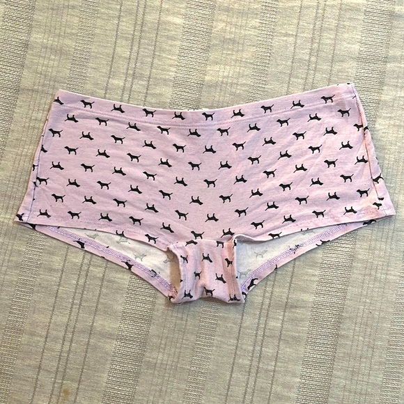 PINK VICTORIA’S SECRET | Women’s Boyshort Panties with Logo Dog Size Medium - Picture 1 of 4